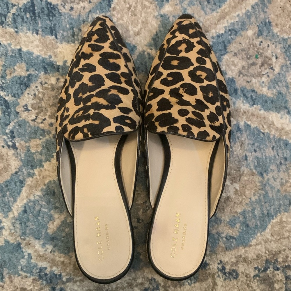 Cole Haan Leopard Print Mules